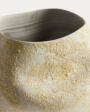 Load image into Gallery viewer, Medira ecru and yellow ceramic vase 35.5cm - image 4