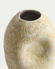 Load image into Gallery viewer, Medira ecru and yellow ceramic vase 32.5cm - image 6