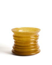 Load image into Gallery viewer, Ambere yellow glass vase 20cm
