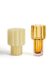 Load image into Gallery viewer, Cristila yellow glass vase 25cm - image 2