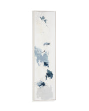 Load image into Gallery viewer, Erale grey and blue hand-painted abstract picture 47 x 182cm - image 3