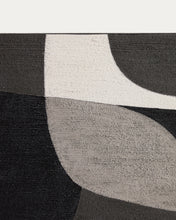 Load image into Gallery viewer, Onure black and white abstract picture 45 x 180cm - image 3