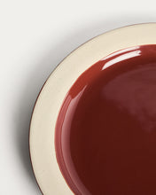 Load image into Gallery viewer, Doren burgundy ceramic dessert plate - image 6