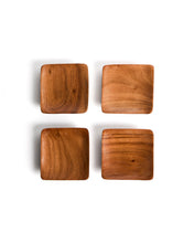 Load image into Gallery viewer, Rovin set of 4 acacia wood coasters