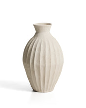 Load image into Gallery viewer, Arquena beige papier-mâché vase 67cm