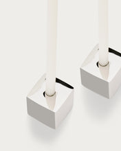 Load image into Gallery viewer, Acadia set of 4 stainless steel candle holders with a shiny silver finish - image 4
