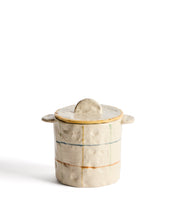 Load image into Gallery viewer, Belor ceramic pot with multicoloured lines 13.5cm