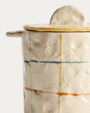 Load image into Gallery viewer, Belor ceramic pot with multicoloured lines 13.5cm - image 4