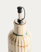 Load image into Gallery viewer, Belor ceramic oil cruet with multicoloured lines - image 4
