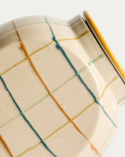 Load image into Gallery viewer, Belor ceramic pot with multicoloured lines 17cm - image 3
