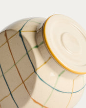 Load image into Gallery viewer, Belor ceramic pot with multicoloured lines 17cm - image 4