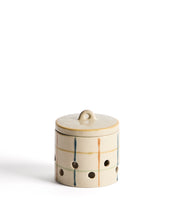 Load image into Gallery viewer, Belor ceramic garlic pot with multicoloured lines 9.8 cm