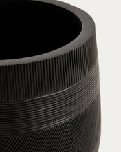 Load image into Gallery viewer, Tival set of 2 black cement-effect planters Ø 50cm/Ø 34cm - image 5