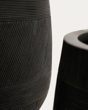 Load image into Gallery viewer, Tival set of 2 black cement-effect planters Ø 50cm/Ø 34cm - image 6