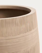 Load image into Gallery viewer, Tival set of 2 beige cement-effect planters Ø 50cm/Ø 34cm - image 4
