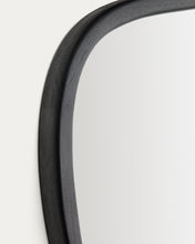 Load image into Gallery viewer, Alura black teak wood mirror 45,5 x 47 cm FSC 100% - image 7