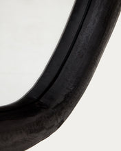 Load image into Gallery viewer, Magrit mirror in solid mungur wood with a black finish Ø 60 x 110 cm - image 5