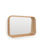 Load image into Gallery viewer, Salaya ash laminated plywood framed mirror in a natural finish, 90 x 60 cm - image 2