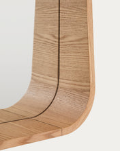 Load image into Gallery viewer, Salaya ash laminated plywood framed mirror in a natural finish, 90 x 60 cm - image 8