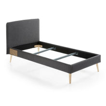 Load image into Gallery viewer, Dyla bed cover for a 90 x 190 cm mattress in black