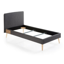 Load image into Gallery viewer, Dyla bed cover for a 90 x 190 cm mattress in black - image 3