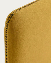 Load image into Gallery viewer, Mustard Dyla headboard cover for a bed up to 150 cm - image 3