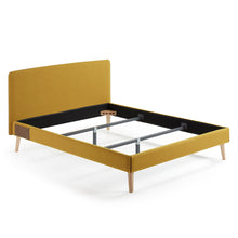 Load image into Gallery viewer, Dyla bed cover in mustard for a 160 x 200 cm mattress - image 3