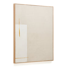 Load image into Gallery viewer, Salin abstract painting with a vertical beige linen stripe 80 x 100 cm