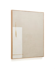 Load image into Gallery viewer, Salin abstract painting with a vertical beige linen stripe 80 x 100 cm - image 2