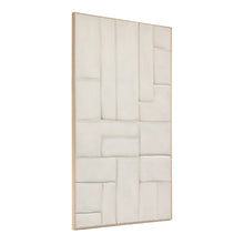 Load image into Gallery viewer, Klis white linen picture with geometric shapes, 120 x 200 cm