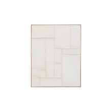 Load image into Gallery viewer, Klis white linen picture with geometric shapes, 80 x 100 cm