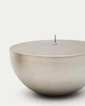 Load image into Gallery viewer, Quira large candle holder in silver-plated stainless steel - image 3
