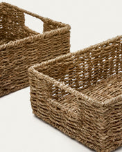 Load image into Gallery viewer, Tossa set of 2 natural fiber boxes, 28 x 20 cm / 32 x 27 cm - image 5