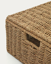 Load image into Gallery viewer, Tossa set of 2 natural fiber baskets with lids, 55 x 36 cm / 60 x 40 cm - image 5