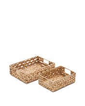 Load image into Gallery viewer, Set of 2 boxes made with natural fibres 27 x 20 cm / 36 x 27 cm - image 2