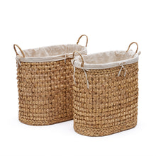 Load image into Gallery viewer, Tressa Set of 2 Natural Fibre Clothes Baskets 50cm / 60cm