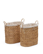 Load image into Gallery viewer, Tressa Set of 2 Natural Fibre Clothes Baskets 50cm / 60cm - image 2
