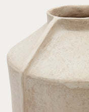 Load image into Gallery viewer, Meja beige papier-mâché vase 47 cm - image 5