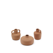 Load image into Gallery viewer, Sofra set of 3 terracotta vases, 6 cm / 7 cm / 10 cm