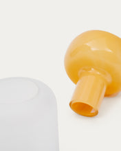 Load image into Gallery viewer, Kelse transparent and orange glass vase, 30.5 cm - image 5