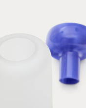 Load image into Gallery viewer, Kelse transparent and blue glass vase, 30.5 cm - image 4