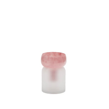 Load image into Gallery viewer, Kelse transparent and pink glass vase, 19 cm - image 2