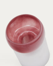 Load image into Gallery viewer, Kelse transparent and pink glass vase, 19 cm - image 5