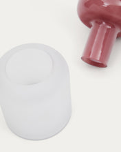 Load image into Gallery viewer, Kelse transparent and pink glass vase, 19 cm - image 6