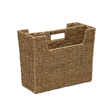 Load image into Gallery viewer, Guixols natural fiber magazine rack with a natural finish - image 2