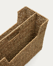 Load image into Gallery viewer, Guixols natural fiber magazine rack with a natural finish - image 4