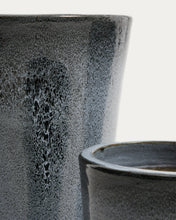 Load image into Gallery viewer, Rotja set of 3 terracotta planters with glazed blue finish Ø 26 / 35 / 47 cm - image 2
