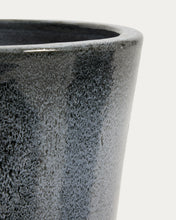 Load image into Gallery viewer, Rotja set of 3 terracotta planters with glazed blue finish Ø 26 / 35 / 47 cm - image 3