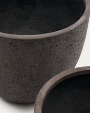 Load image into Gallery viewer, Serili set of 2 dark grey cement and fiberglass plant pots Ø 42 cm / Ø 50 cm - image 5