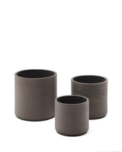 Load image into Gallery viewer, Sintina set of 3 grey cement and fiberglass plant pots Ø 23 cm / Ø 27.5 cm / 32 cm - image 2